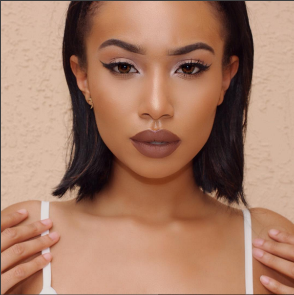 brown lipstick
